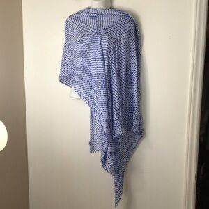 Blue Polka Dot Lightweight Wrap Scarf